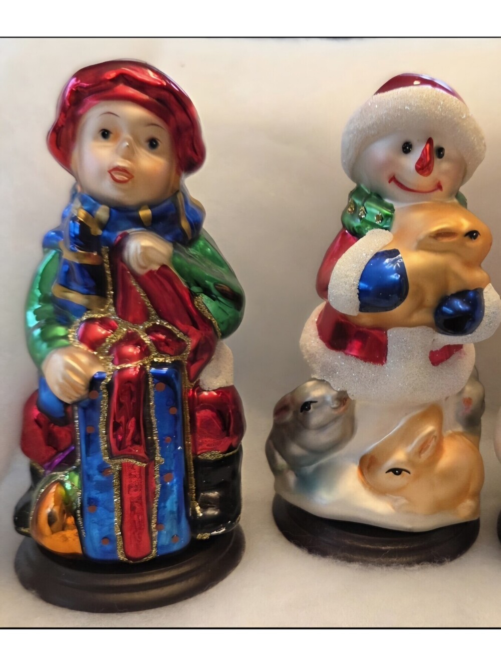 2 Thomas Pacconi Classics 30 Year Anniversary Blown Glass Snowman 6” Christmas